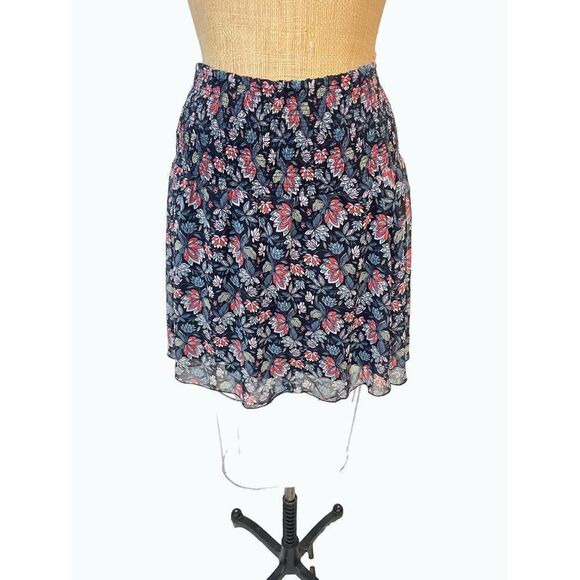 Cabi Women's Navy Floral Convertible Flirt Skirt Style 5184 Size Small - Picture 3 of 6